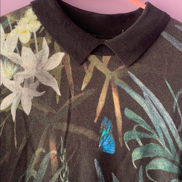 Ted Baker London Larvley Twilight Floral Sweater - Ted Sz 1/ US Sz 2-4 - Picture 3 of 10